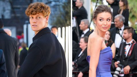 'Geschorste toptennisser Jannik Sinner (23) duikt op met Russisch model (31), zoenend gespot na training'