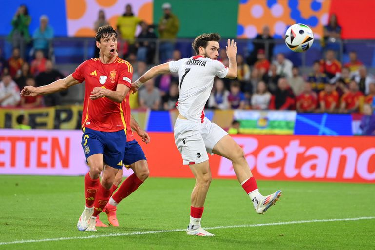 EK-record in zicht door eigen doelpunt Spanje tegen stuntploeg Georgië