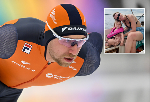 Bekend schaatskoppel geniet van bijzonder moment met dochtertje (1), collega's onder de indruk