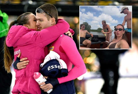 Schaatstoppers Suzanne Schulting en Joep Wennemars 'verdrinken in de liefde' op heerlijke locatie
