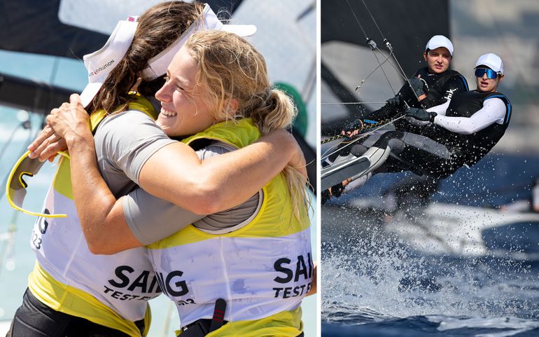 'Krijg er weer kippenvel van': opvallende knuffel van zeilsters Annette Duetz en Odile van Aanholt aan concurrenten