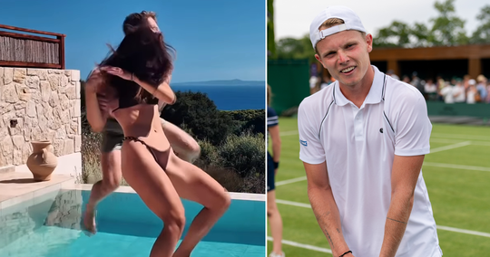 Nederlands topsportkoppel stoeit en knuffelt in zwembad, Joy Beune smelt bij beelden