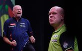 Raymond van Barneveld en Michael van Gerwen weten tegen wie ze moeten tijdens de World Grand Prix. ©PDC Darts, beeldbewerking Sportnieuws.nl.