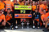 Lando Norris en Oscar Piastri bij de GP van Italië. © Getty Images