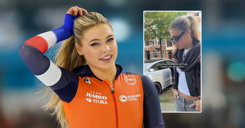 Video Jutta Leerdam verstoord door gek verzoek voor topschaatsster: 'Ik poseer gewoon'