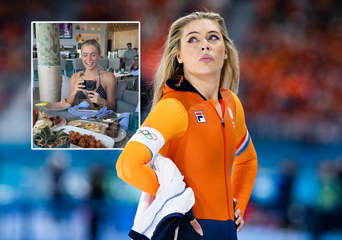 Jutta Leerdam (27) in zomerse sferen bij start van schaatsseizoen: familie geniet op tropisch eiland