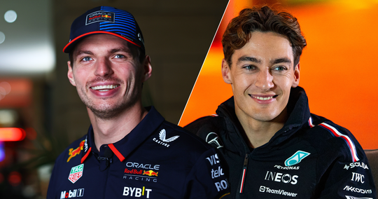 Max Verstappen grapt na opmerkelijke onthulling George Russell: 'Het was ergens 17.00 uur!'