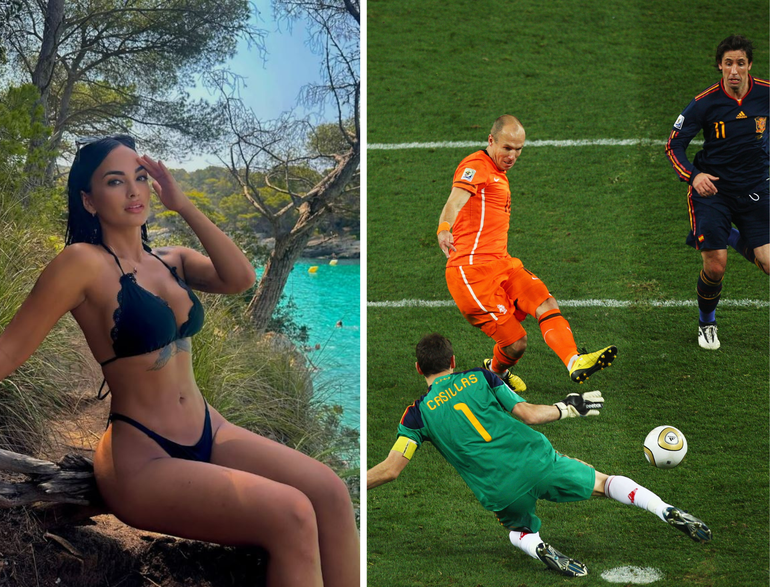 Voetballegende (43) die voor Nederlands trauma zorgde lijkt aan te pappen met bekend Only Fans-model (28)