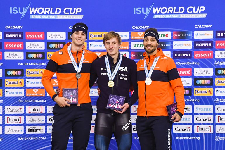 Topschaatser Jordan Stolz geniet van strijd met Nederlandse concurrent: 'Liever hem dan Kjeld'