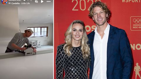 Irene Schouten en haar man Dirkjan steken de handen uit de mouwen in hun nieuwe huis tijdens het paasweekend