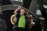 Michael van Gerwen kwam met de schrik vrij in München, tijdens de Euro Tour daar. ©PDC Darts