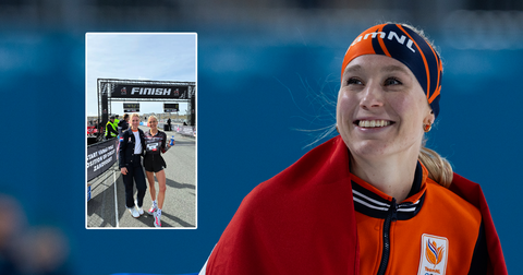 Topschaatsster Merel Conijn brengt 'enthousiast' bezoekje aan andere sport: 'Fantastisch dat je er was'