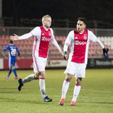 Donny van de Beek en Appie Nouri. Getty Images