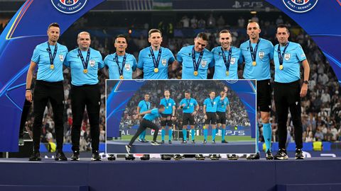 Scheidsrechter Dennis Higler begaat blunder bij huldiging Champions League-finale: 'Het is lullig'