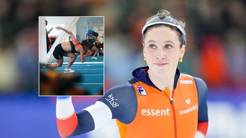 Topschaatsster Suzanne Schulting en haar vriend zweten zich rot op prachtige locatie: 'Niet uitdrogen'