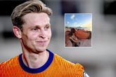 Frenkie de Jong genoot eerder deze maand van een vakantie met zijn vrouw Mikky Kiemeney. © Getty Images
