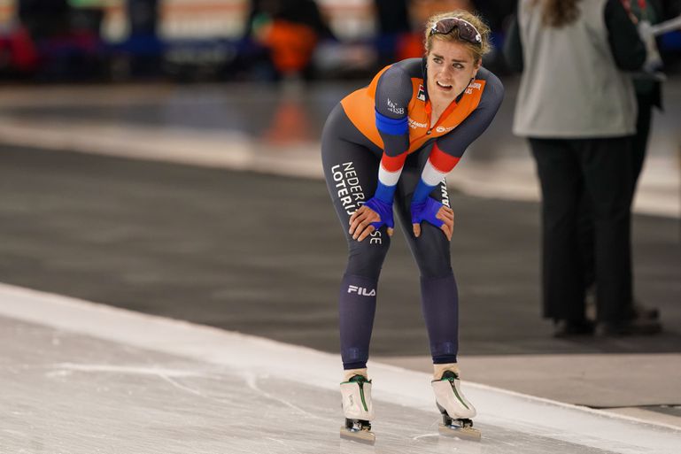 Marathonschaatsster ondervindt flinke gevolgen van harde val: 'Ik kon gewoon niet meer'