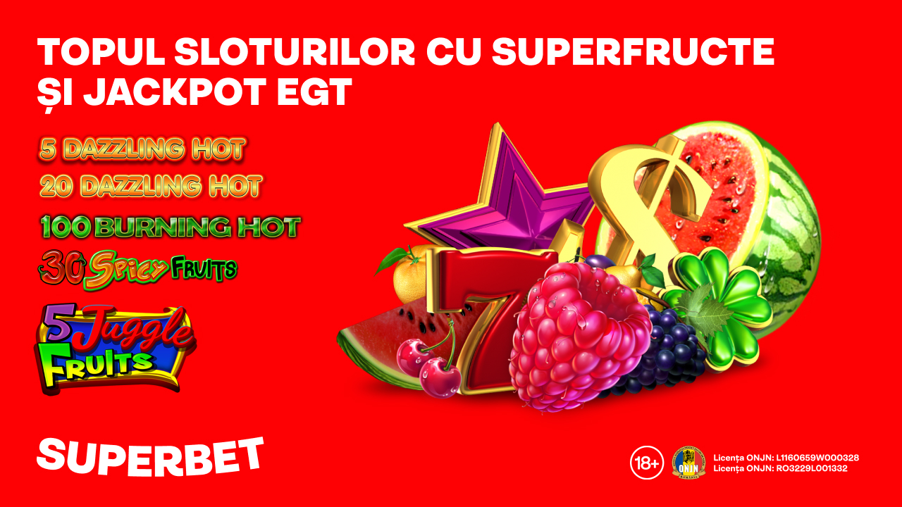 Topul sloturilor cu fructe și jackpot EGT pe care merită să le încerci vara aceasta