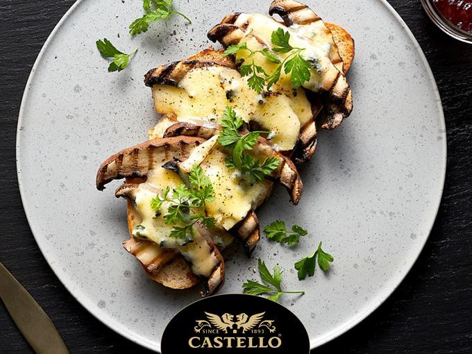 Брускета с гъби и Castello® Creamy blue