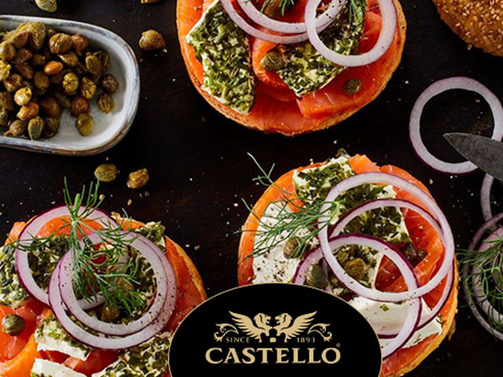 Домашни бейгъли със сьомга и крем сирене Castello Nordic