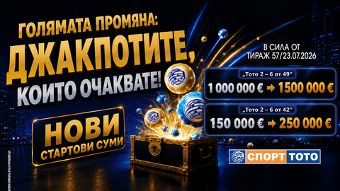 От 57 ия тираж на Спорт Тото който ще се