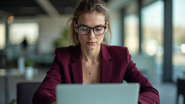 Жена на лаптоп