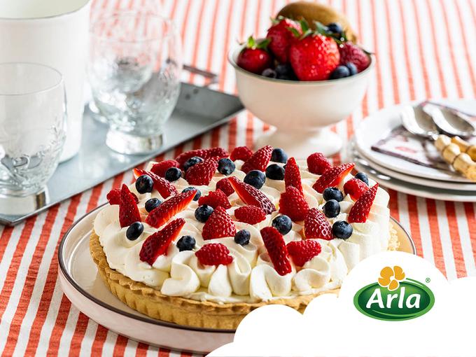 Тарт с горски плодове и крем сирене Arla®