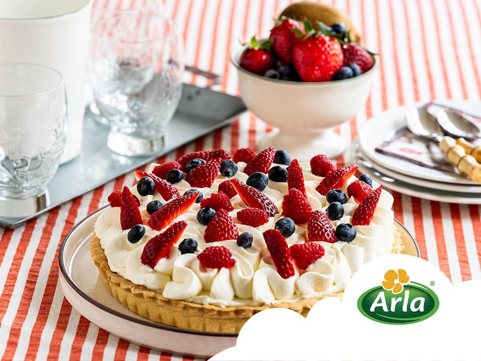 Тарт с горски плодове и крем сирене Arla®