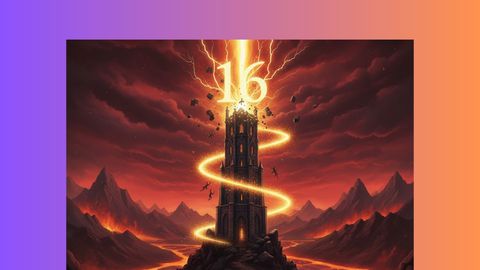 Числото 16 носи силно кармично послание Карта XVI 16 в