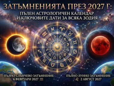 Затъмненията през 2027 г.: Пълен астрологичен календар и ключовите дати за всяка зодия, които не бива да пропускате