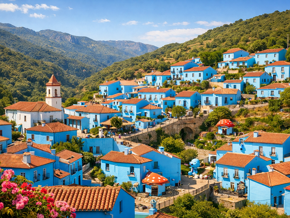 Знаете ли къде в Европа се намира изцяло синьото „село на смърфовете“?