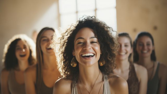 Усмихната жена, щастие