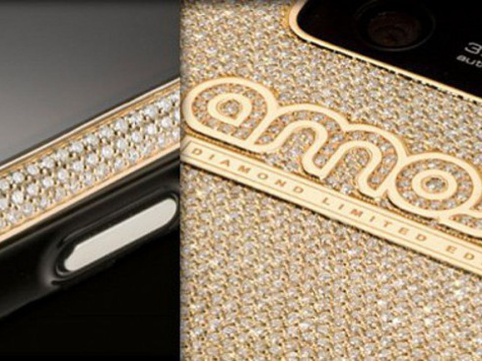 Златно Blackberry с кристали Swarovski