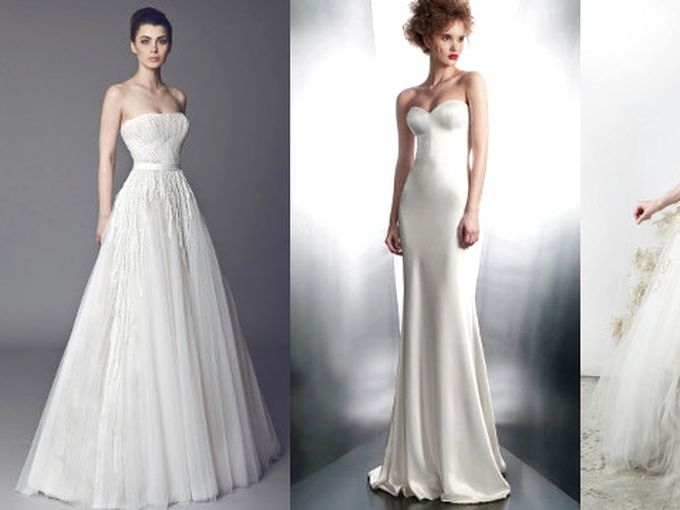 10-те най-красиви сватбени рокли без презрамки