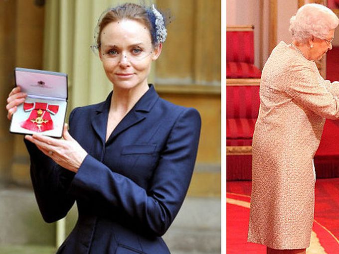 Стела Макартни с Ордена на Британската империя (видео)