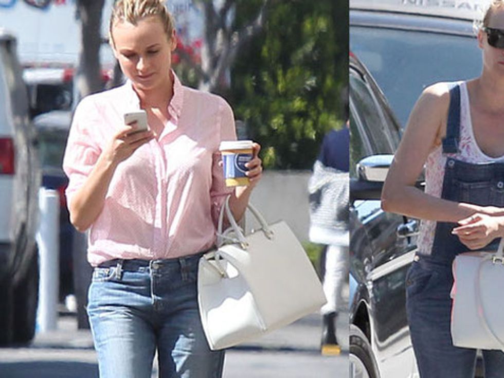 Даян Крюгер и бялата й чанта