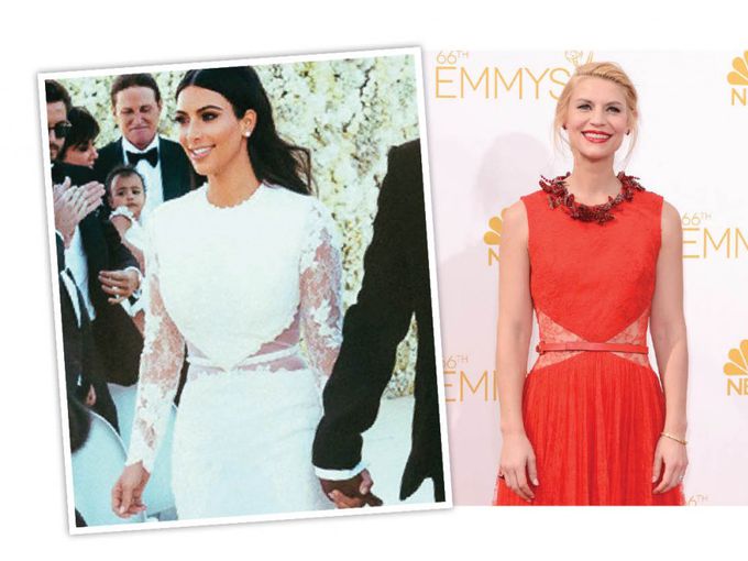 Клеър Дейнс със сватбената рокля на Ким !?