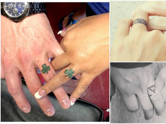 Идеи за татуировки вместо сватбени халки