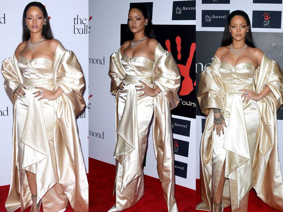 Невероятната златна рокля на Риана