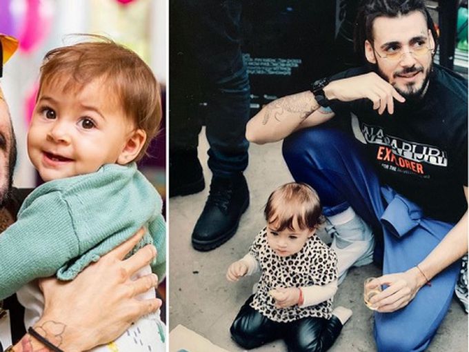 Грижовен татко: Рапърът Venci Venc’ на разходка с малката Агуая