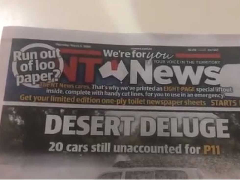 Печатат вестник от тоалетна хартия заради коронавируса