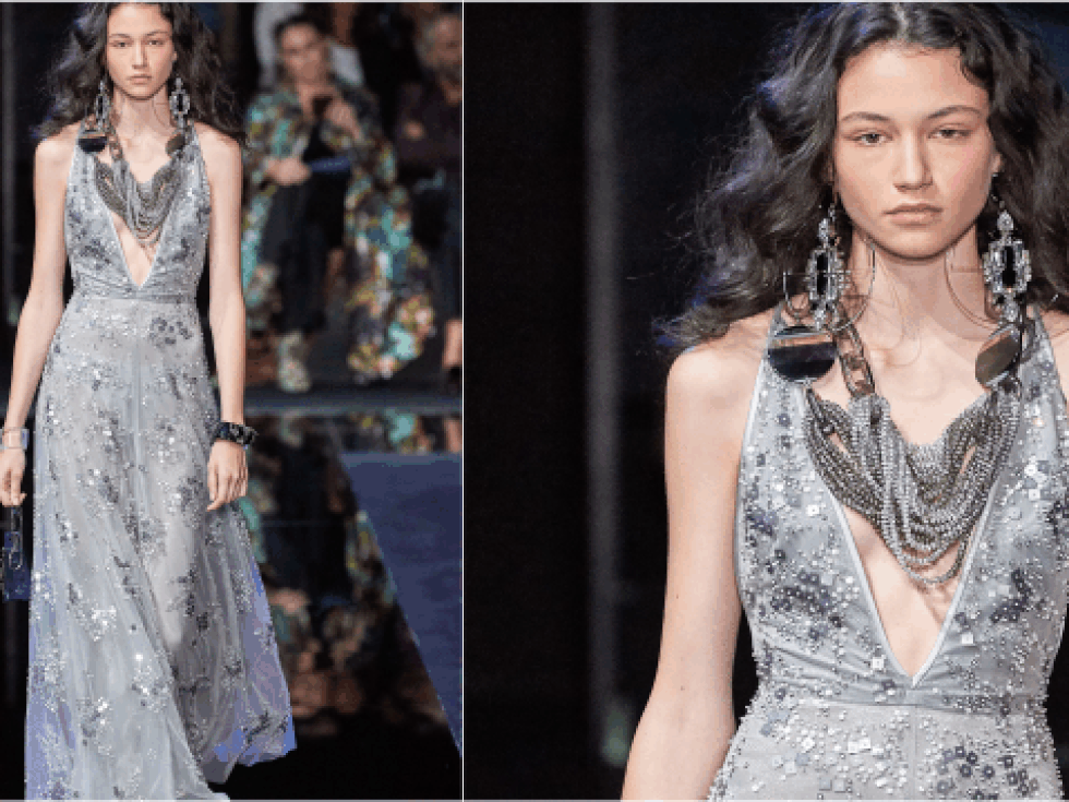 Нежната Белослава Хинова представи въздушната колекция на Emporio Armani в Милано