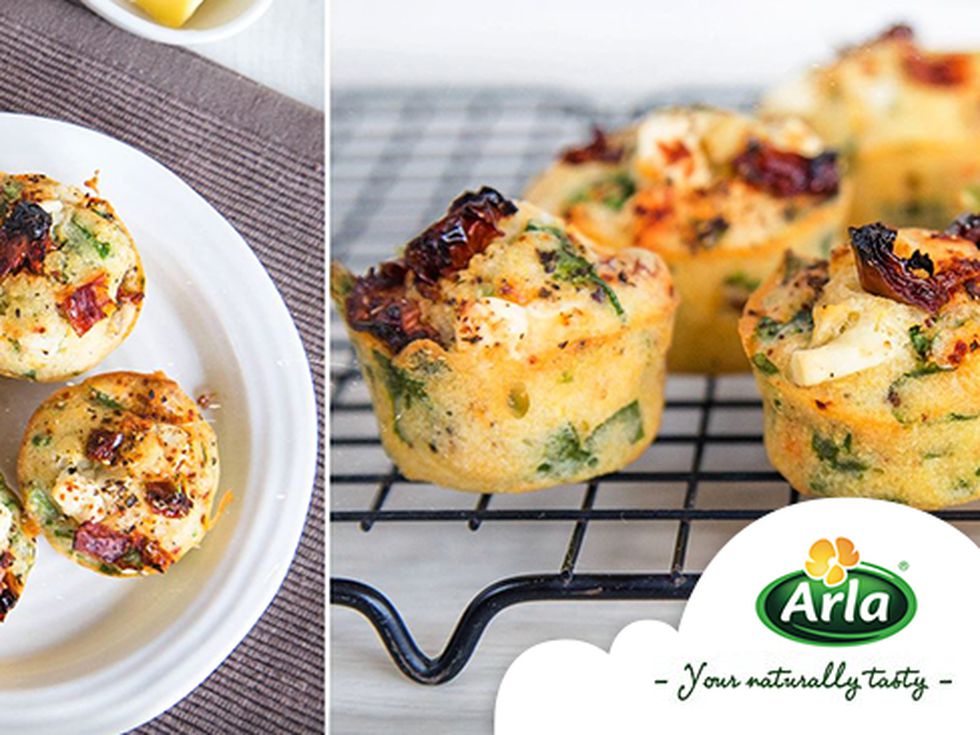 Мъфини със спанак и моцарела Arla