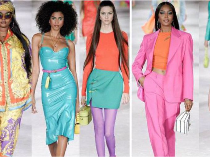 Звездни модели и ярки цветове от Versace