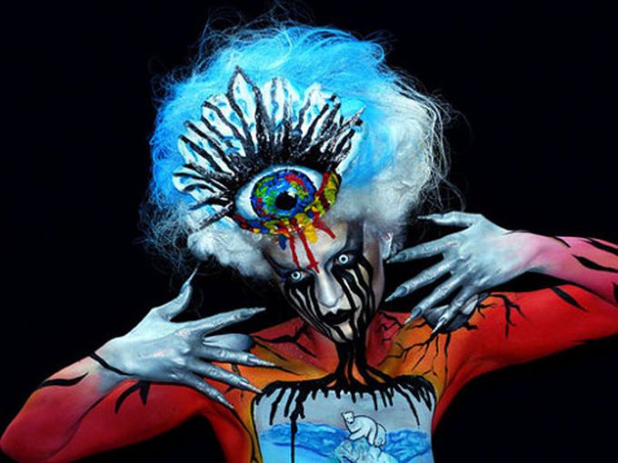 Уникално боди арт творчество