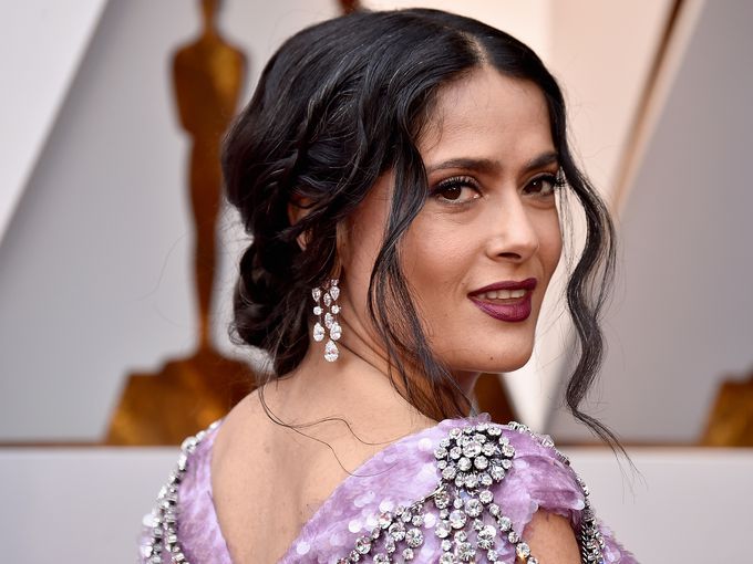 Салма Хайек: И без грим, и с бели коси - все така великолепна! (снимки)