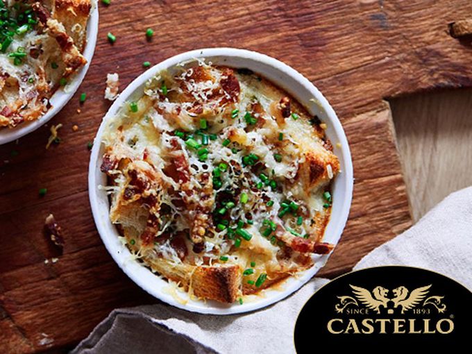 Кошнички от хляб с бекон и чедър Castello