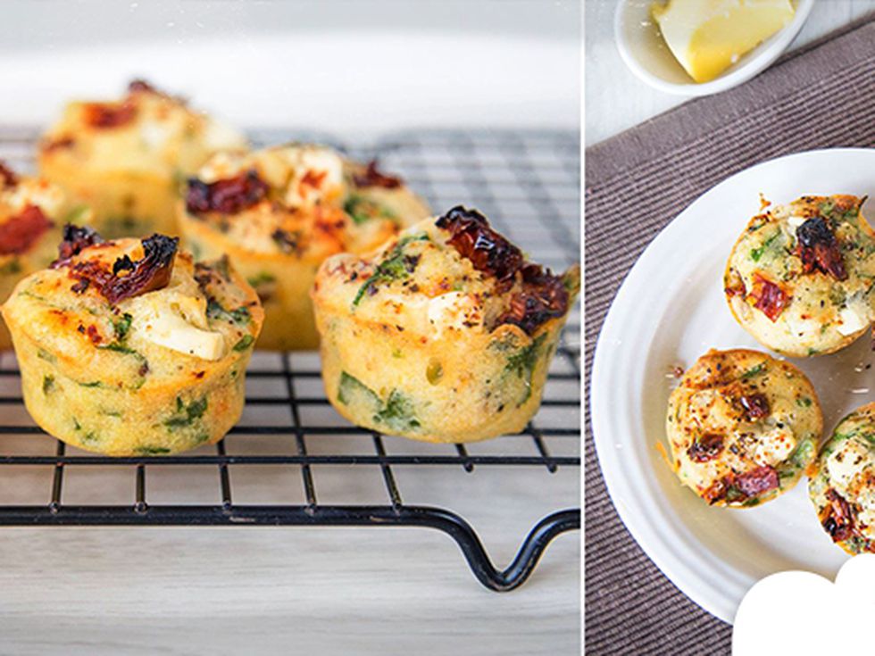 Мъфини със спанак и моцарела Arla  