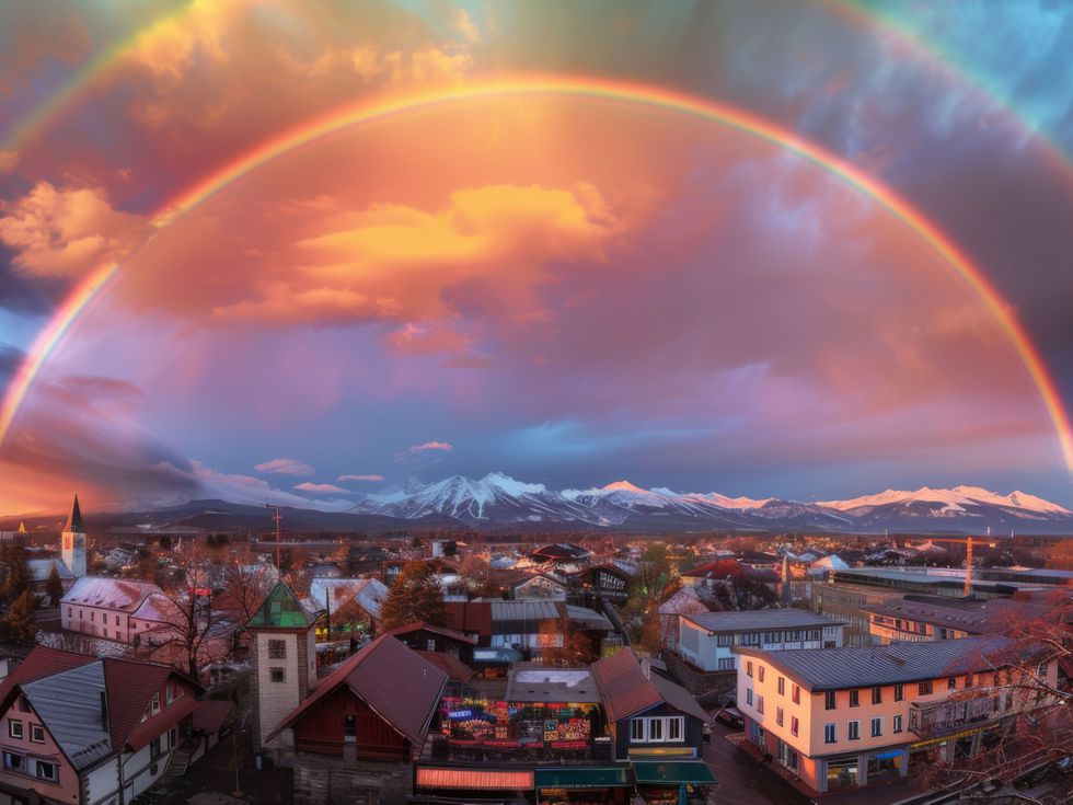 Приказно утро над София: Феноменален изгрев и двойна дъга впечатлиха столичани (Снимки)