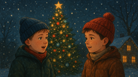 Едрите снежинки танцуваха над малкия град като хиляди бели пера